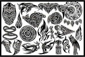 tribal flame representing love tattoo idea