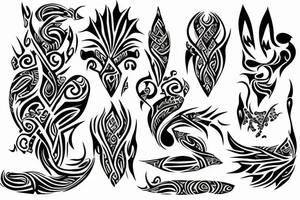 tribal flame representing love tattoo idea