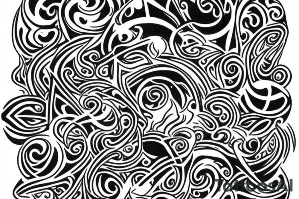 tribal flame infinity tattoo idea