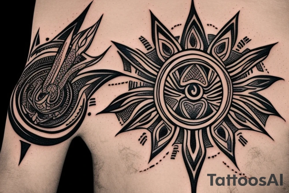 tribal flame infinity tattoo idea