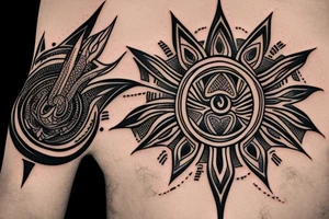 tribal flame infinity tattoo idea