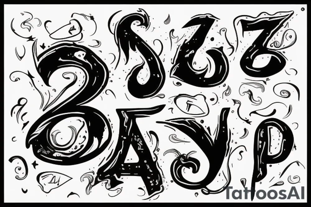 Unusual anger with letter P 8n it tattoo idea