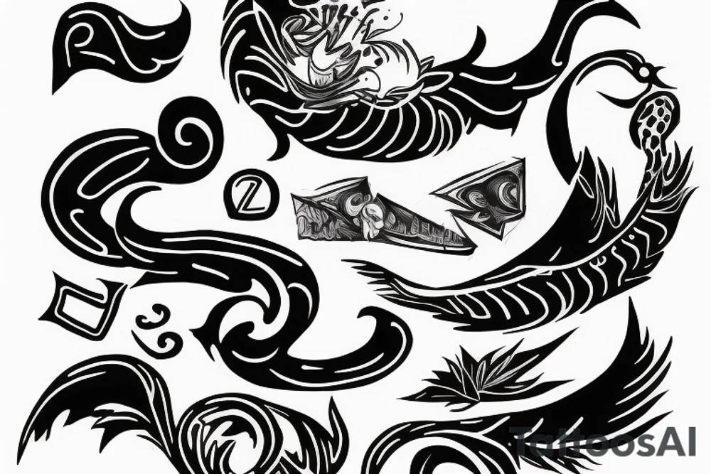 Unusual anger with letter P 8n it tattoo idea