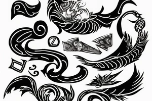 Unusual anger with letter P 8n it tattoo idea