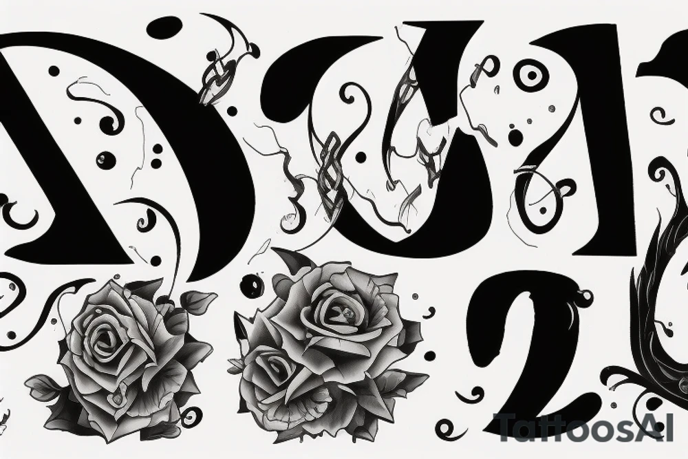 Unusual anger with letter P in it tattoo idea