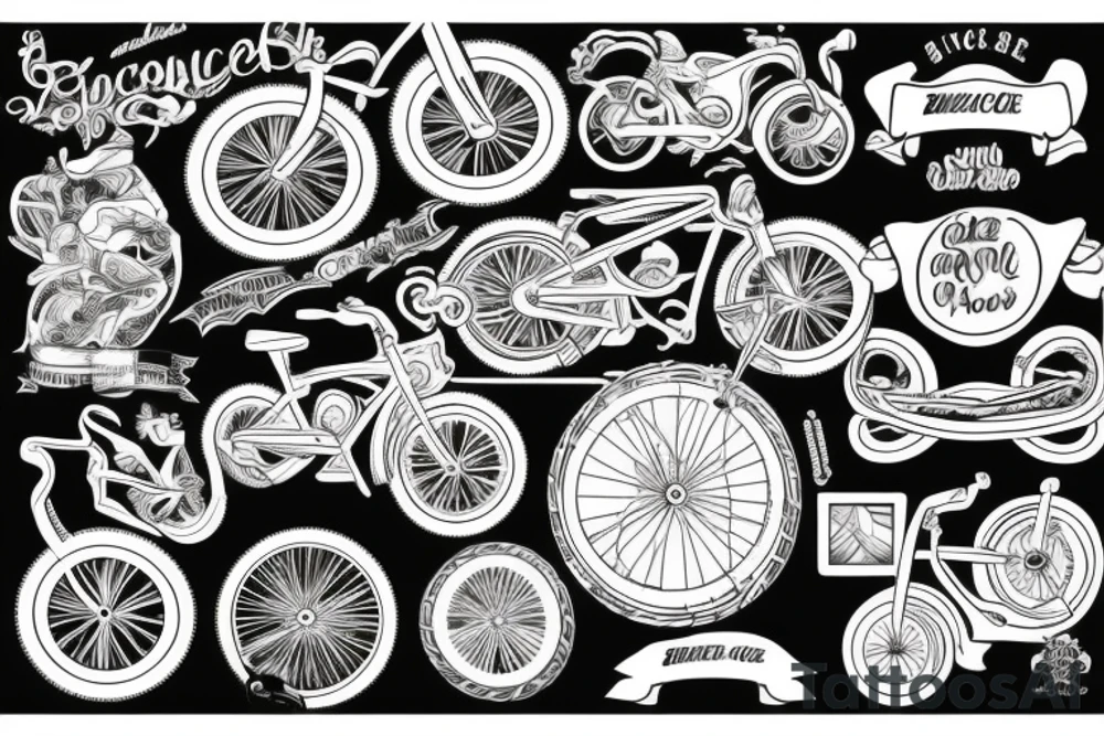 bicycle roadrace tattoo idea