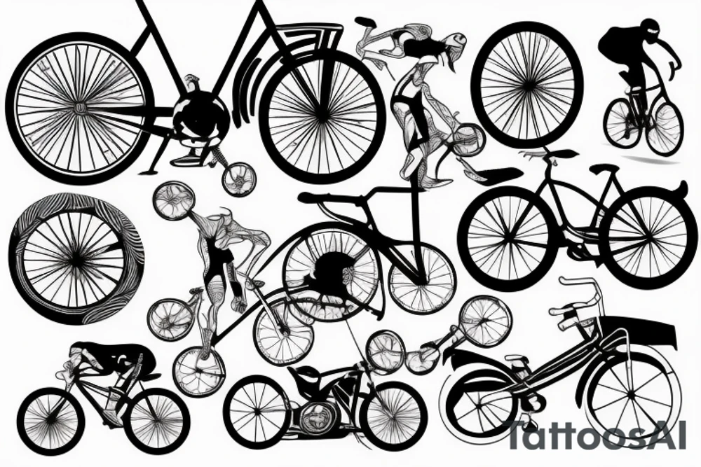 bicycle roadrace tattoo idea