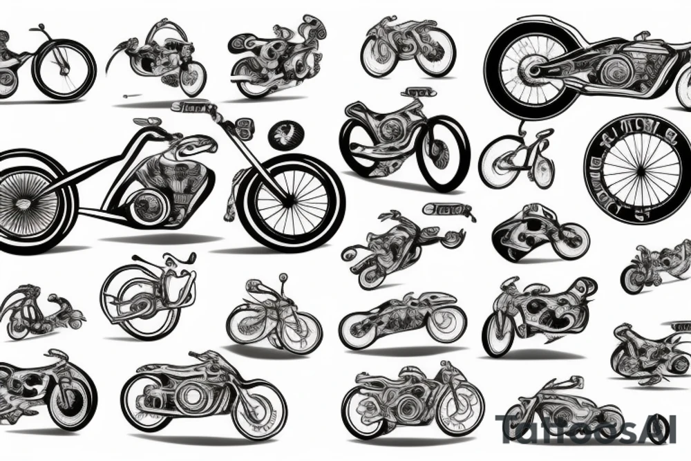 racing bike tattoo idea