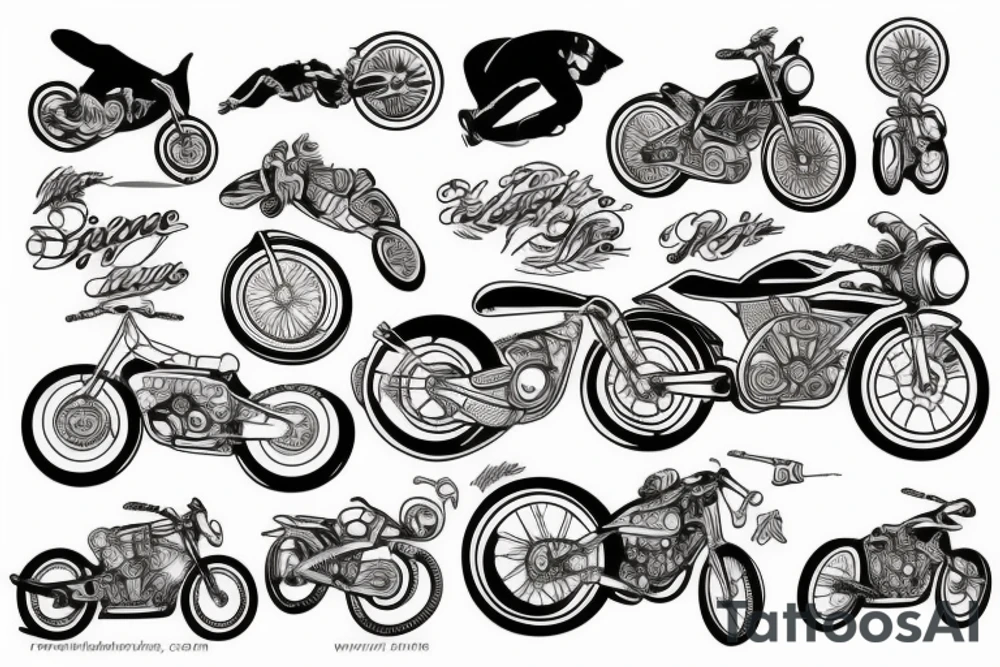 racing bike tattoo idea