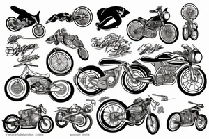 racing bike tattoo idea