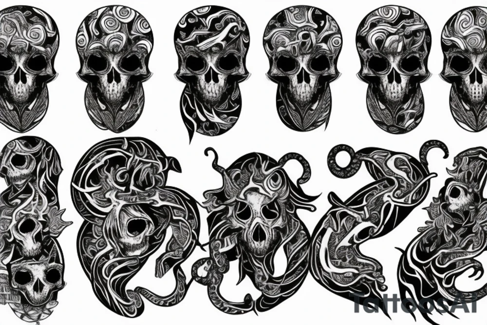 brandon boyd inspired tattoo snake and skulls full sleeve tattoo idea