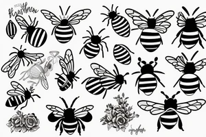 flashlight on a bee tattoo idea