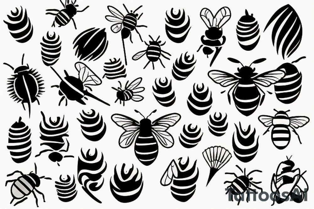 torch on a bee tattoo idea