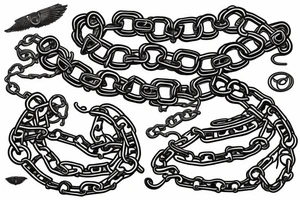Steam punk snake with chain body tattoo idea