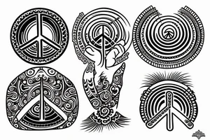 Peace balance mindful tattoo idea