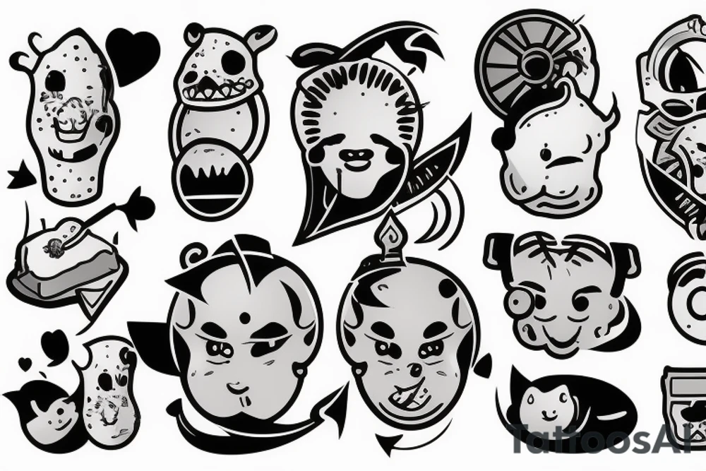 Small, funny,  cute for men tattoo idea