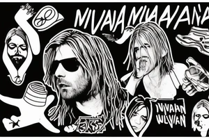 nirvana, kurt cobain tattoo idea
