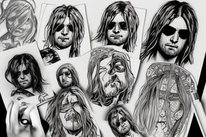 kurt cobain, space tattoo idea