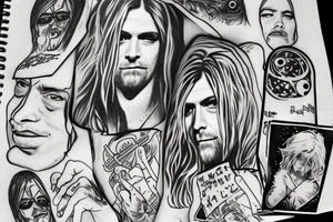 kurt cobain, space tattoo idea