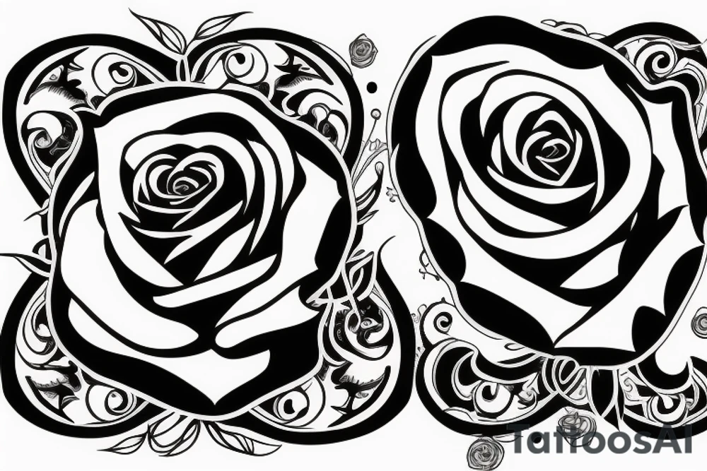 Rose with a horseshoe tattoo idea