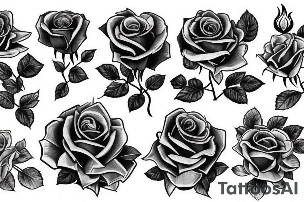 Rose and horseshoe tattoo idea