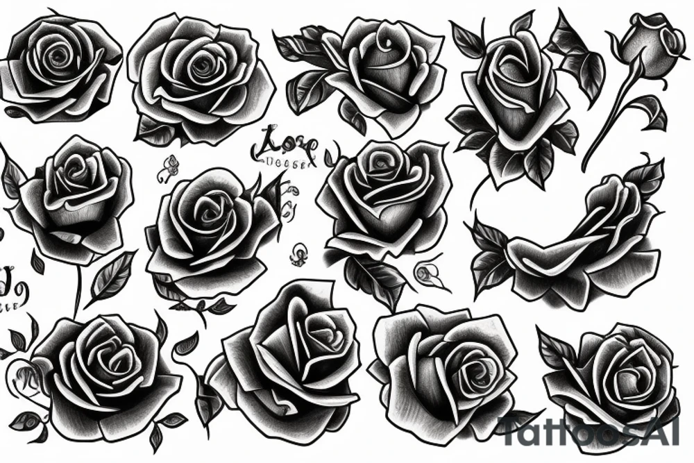 Rose and horseshoe tattoo idea