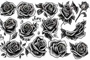Rose and horseshoe tattoo idea