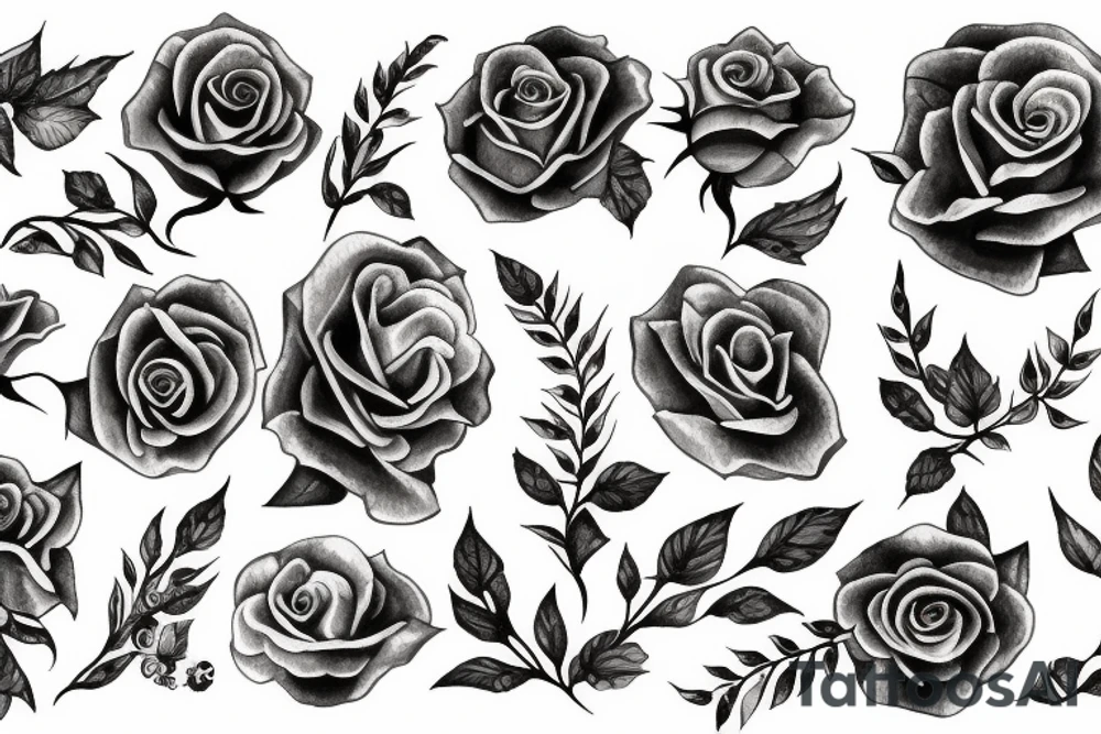 Rose and horseshoe tattoo idea