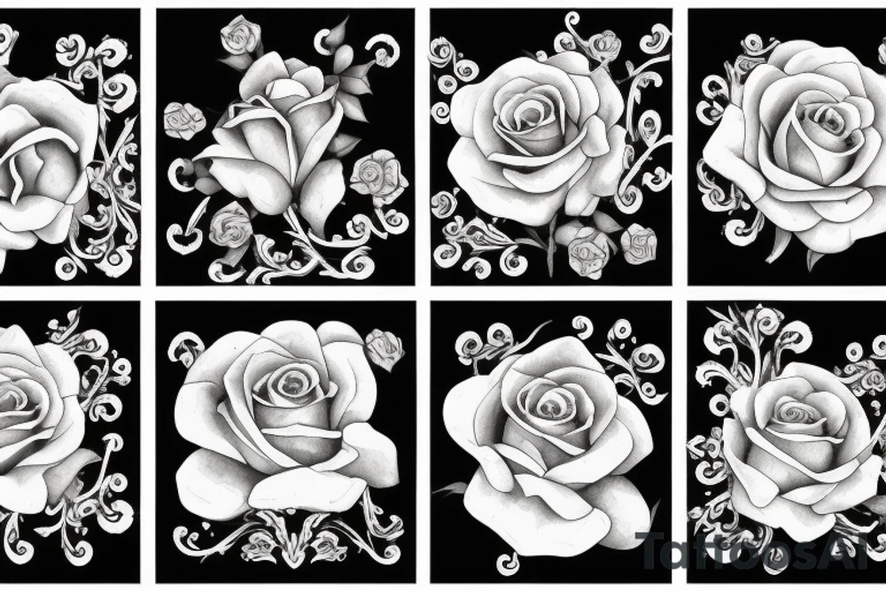 Rose and horseshoe tattoo idea