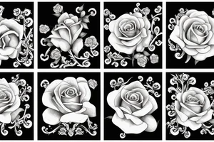 Rose and horseshoe tattoo idea