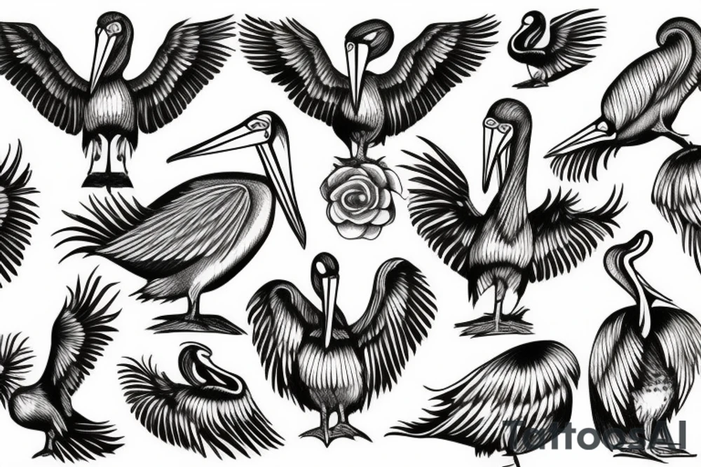 pelican tattoo idea