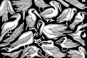 pelican over the moon tattoo idea