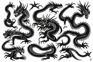 Dragon with Medusa face tattoo idea