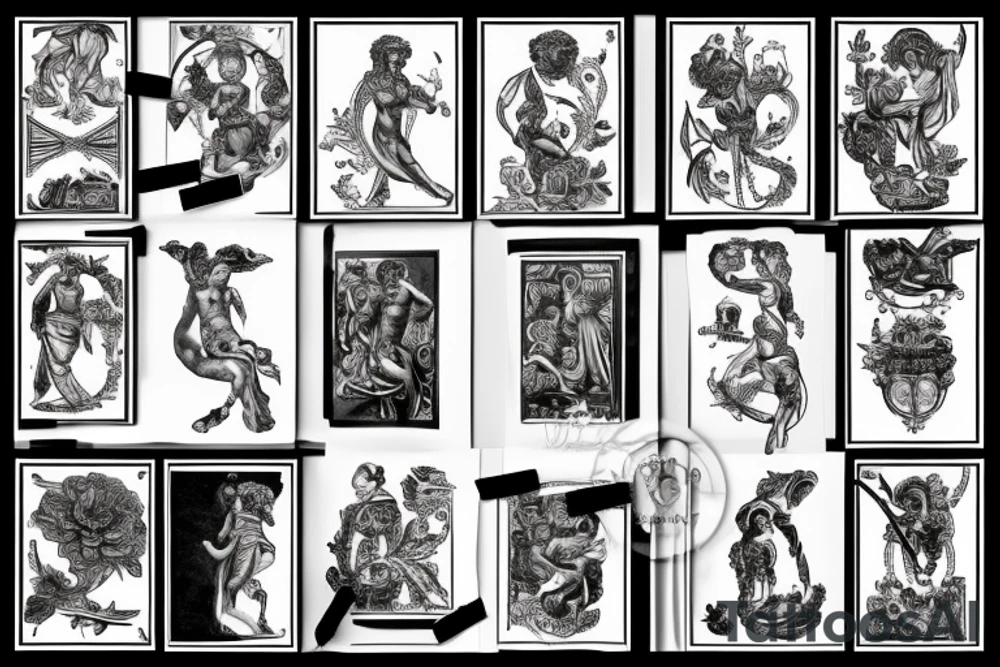 black and white ancient rome tattoo idea