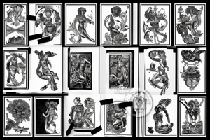 black and white ancient rome tattoo idea