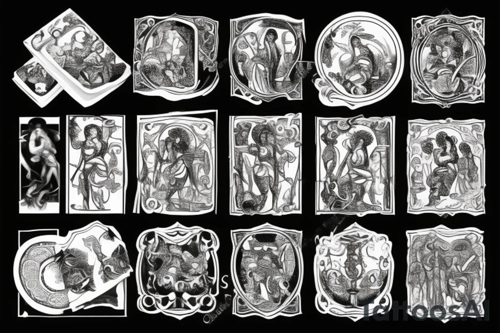 black and white ancient rome tattoo idea