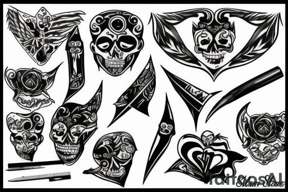 Blades tattoo idea