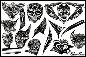 Blades tattoo idea