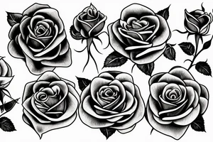 roses and god tattoo idea
