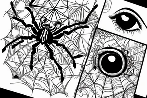 Gothic spider with emerald in abdomem and gems for eyes tattoo idea