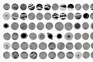 solar system, lines, circle tattoo idea