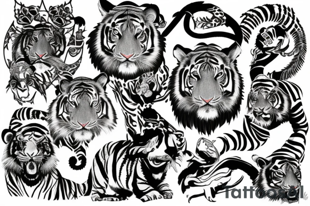 Bali tiger tattoo idea