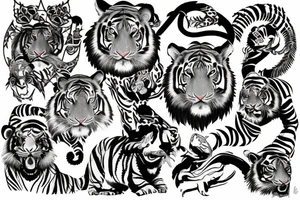 Bali tiger tattoo idea