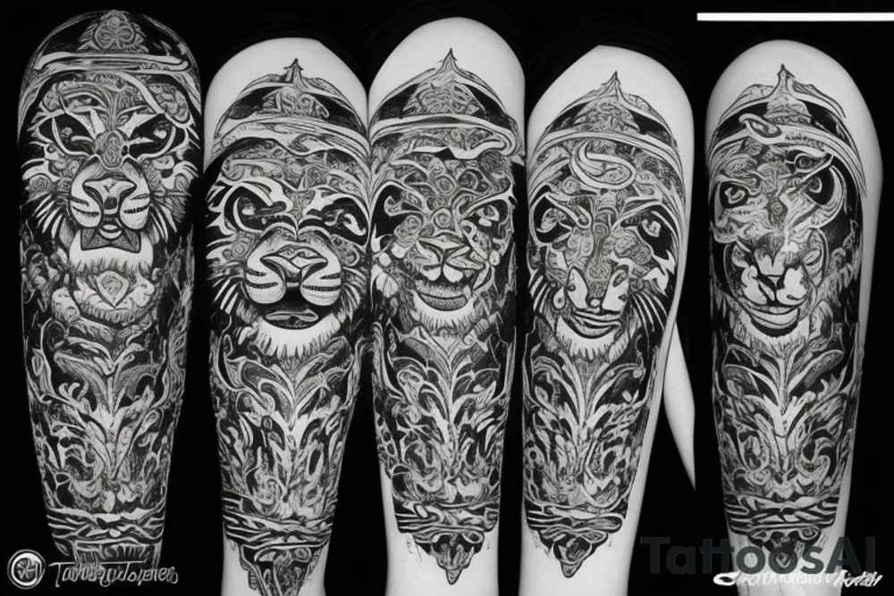 Bali tiger tattoo idea