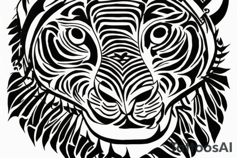 Bali tiger tattoo idea