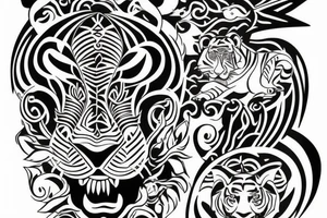 Bali tiger tattoo idea