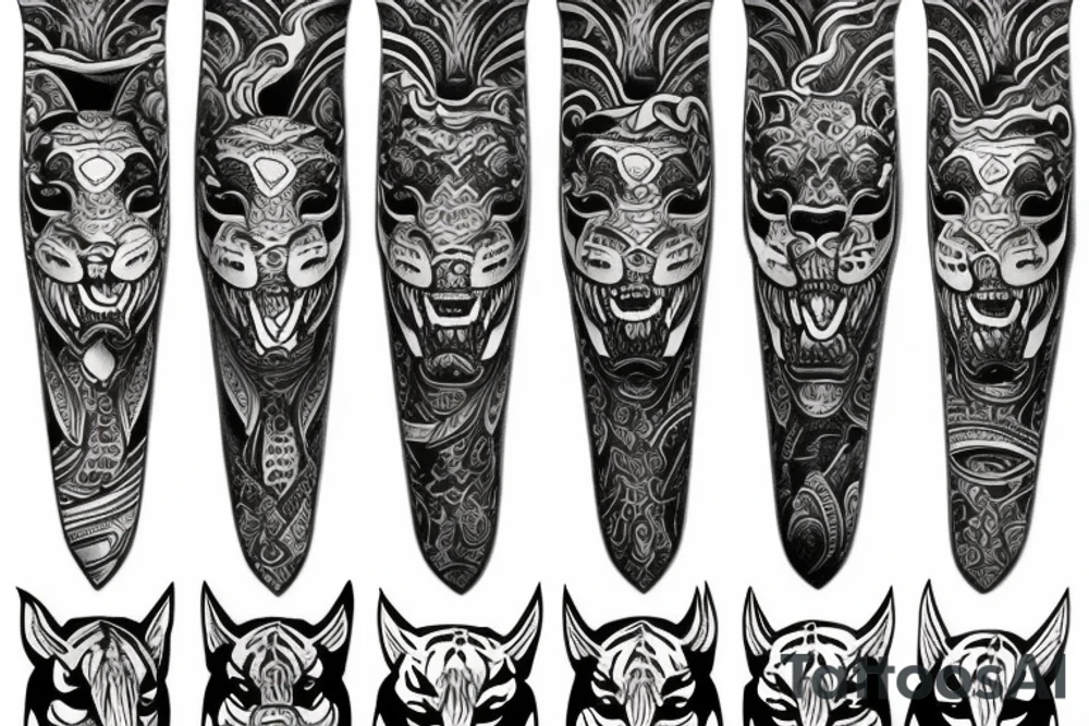 Bali tiger tattoo idea