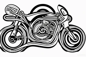 Motorbike drive speed harly tattoo idea