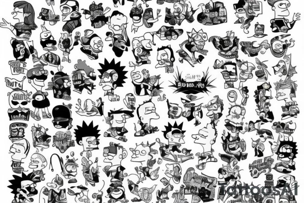 Bart Simpson bad boy with tattoo tattoo idea