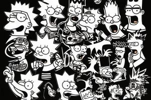 Bart Simpson bad boy with tattoo tattoo idea